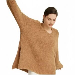 NAP "Calvera" Oversized Teddy Sweater In Tawny Size Medium New With Tag!